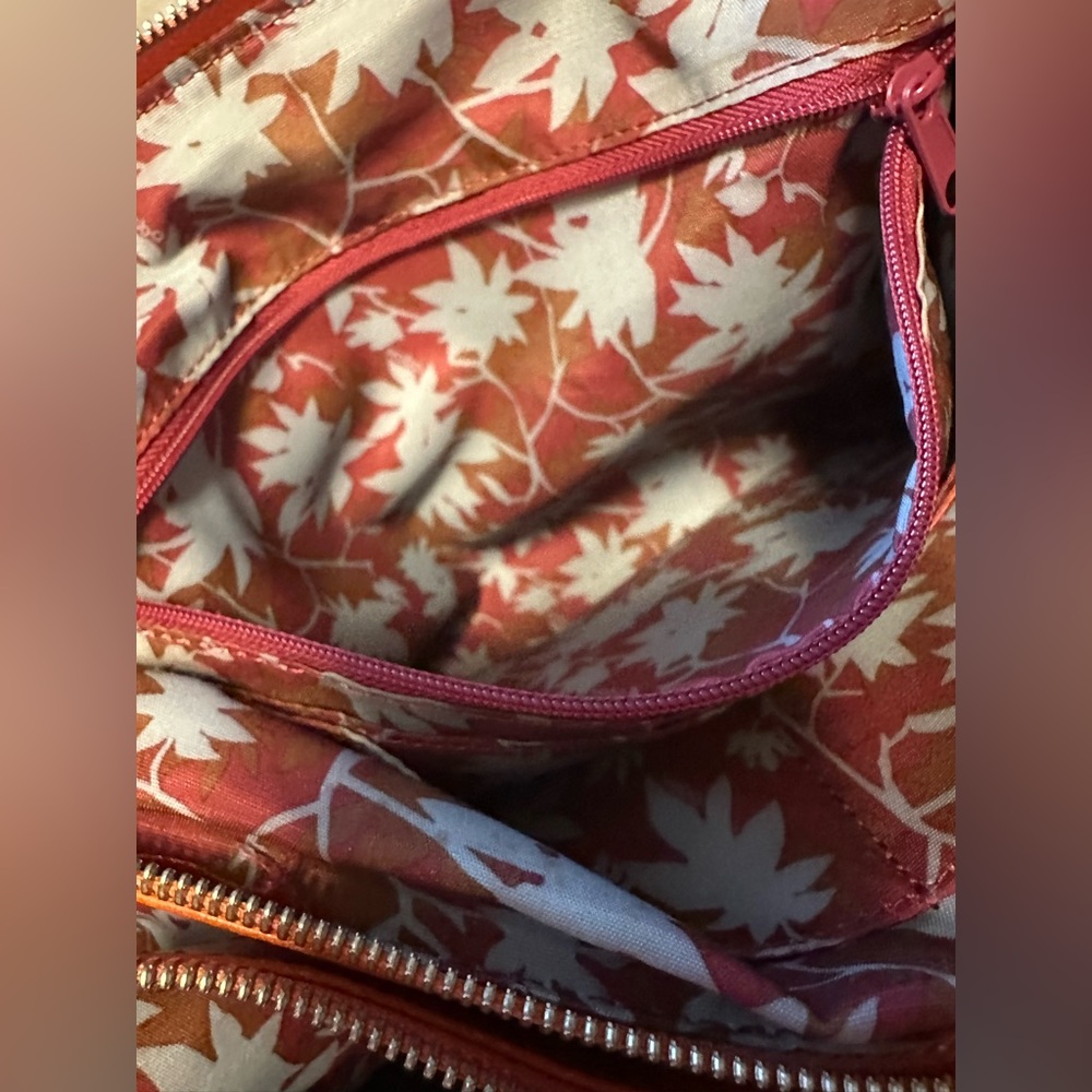 HOBO Salina Russet Orange Leather Satchel / Shoulder Bag - Picture 10 of 14
